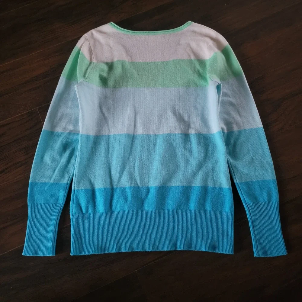 J. Crew NYC Bundle Lot of 2 Multicolored Pink Purple Blue Long Sleeve Sweater XS